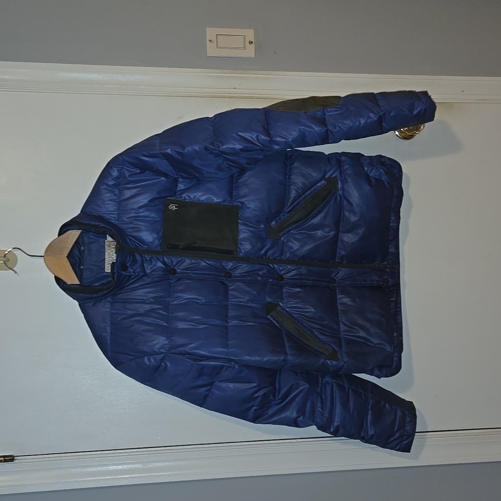 Shipley & Halmos Blue Puffer Down Jacket